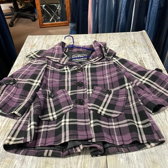 Plaid pea coat - Picture 1 of 7